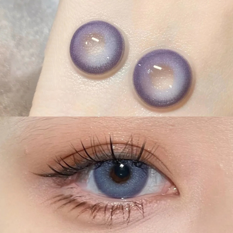 Comic beauty year throws 2021 new ice tear light blue light mixed-race European and American small diameter 14.2 contact lens TN