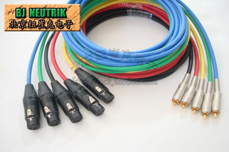 L-2T2S connection line Cannon mother turn RCA Cannon female head turn lotus head AV mono audio signal line