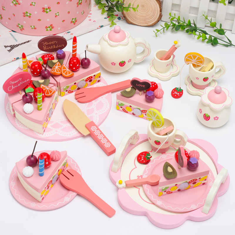 Children cut fruit toys across the home kitchen combination vegetable baby boy girl cut cake cut cake cut music set