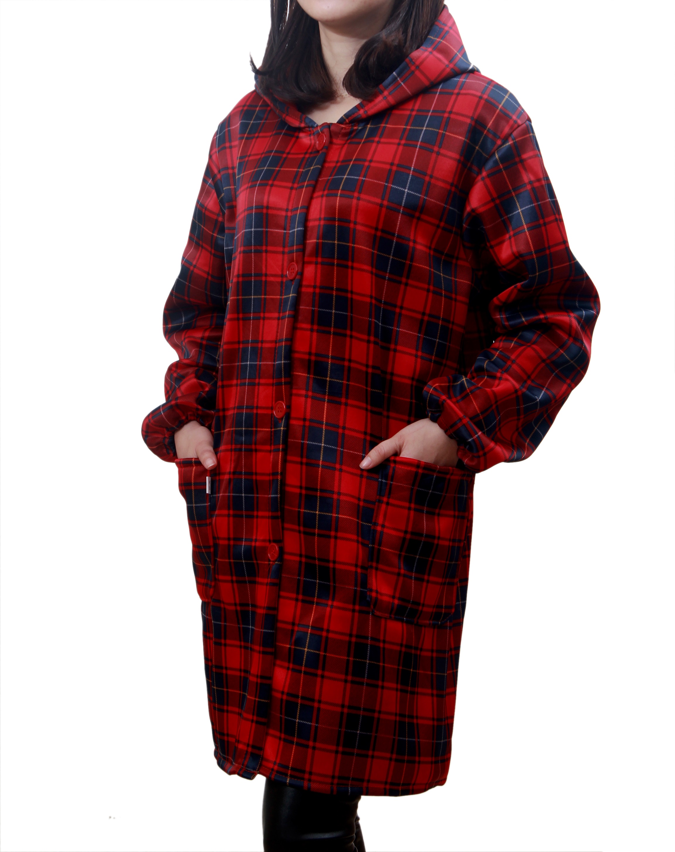 Anti-wearing apron hooded custom womens home anti-dirty cooking clothes advertising beautiful fresh custom waterproof