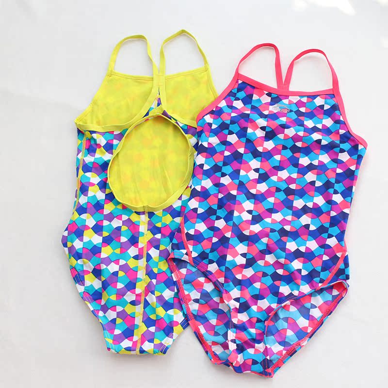 Small discount childrens swimwear training triangular jumpsuit in the big child 140CM