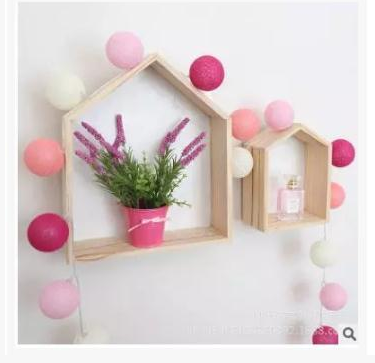 Cotton wire ball string childrens indoor tent decoration Indian tent battery lamp holiday color light interior decoration
