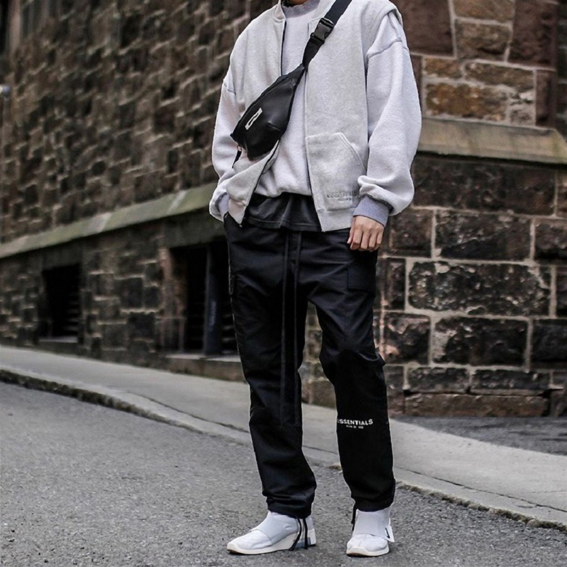 FOG complex ESSENTIALS nylon 3M reflective high street trousers FEAR OF GOD multi-pocket workwear pants tide