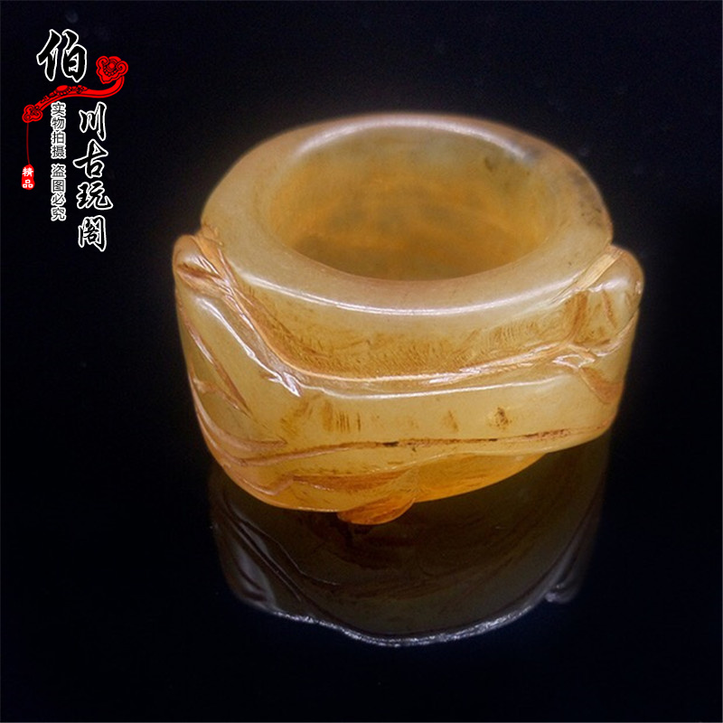 Gao ancient jade imitation Han Dynasty Warring States antique jade jade pendant old jade wrench ring hand piece