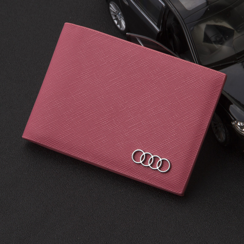 Drivers license cover female leather two-in-one motor vehicle driving license protection case ultra-thin personality creative Audi