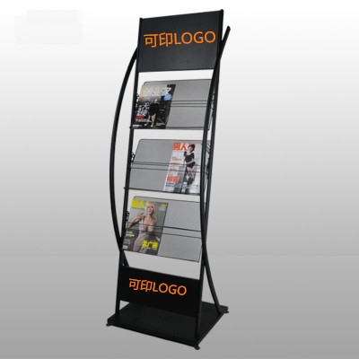 Propaganda rack landing material display rack material collection rack metal data rack three-story magazine book shelf