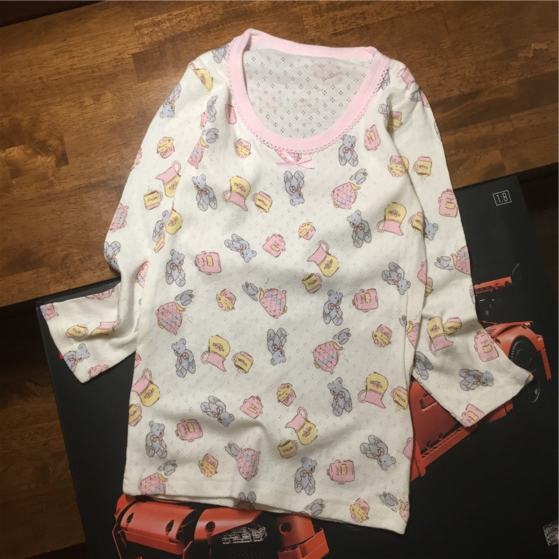 Foreign trade original single childrens t-shirt cotton girl bottom shirt baby long-sleeved T-shirt female treasure day single autumn clothing elastic