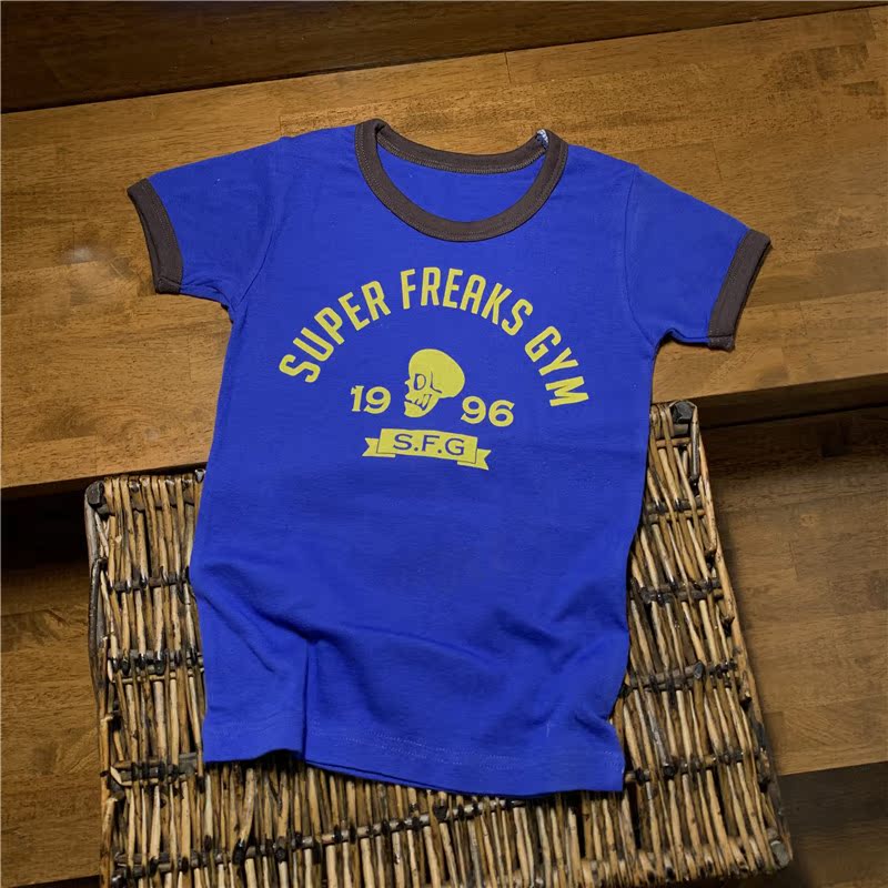 Baby short-sleeved T-shirt cotton mens half-sleeved top boy elastic t soft comfortable childrens day single short t summer