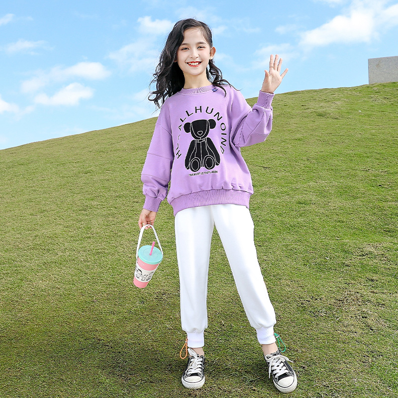 Girls spring dress top 2021 new childrens net red tide in the Korean version of the girl thin spring and autumn jacket