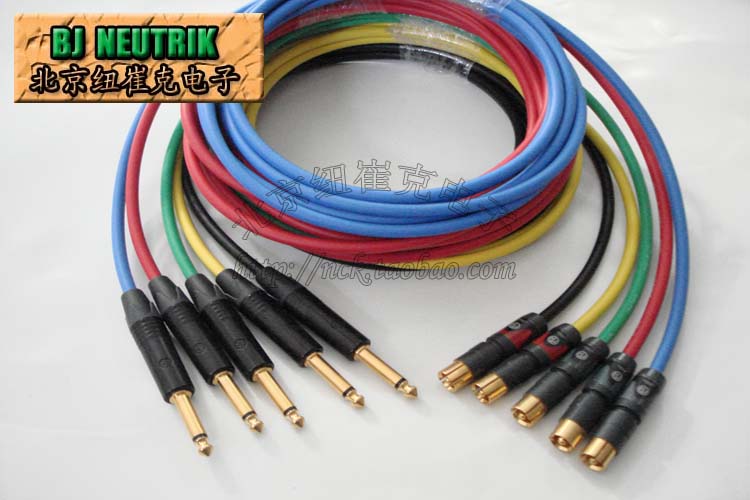 L-2T2S connector Sophomore core plug turn lotus head 6.35 rCA mono audio signal line