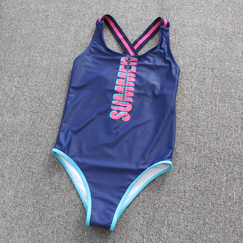 Small discount ▏ girls training swimwear fast dry printed jumpsuit childrens swimwear triangle professional competition