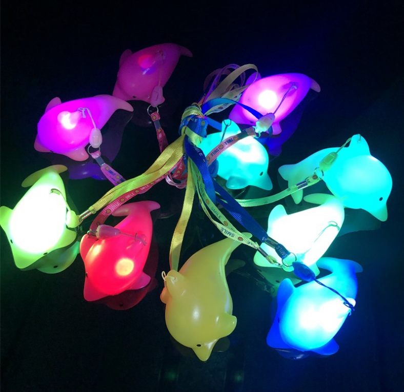 Large landline dolphin small night light night market stalls light-emitting toys micro-business sweep code gift stalls