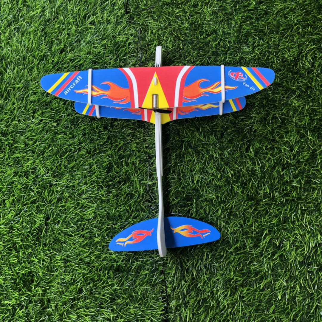 The new electric capacitor USB charging hand-throwing glider EPP easy-to-fly crash-resistant electric swing hand-throwing aircraft