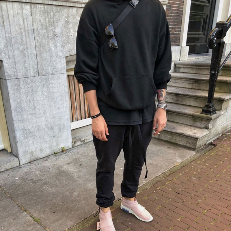 2020 blast autumn winter Kanye West hoodie solid color HA black tide brand loose-fitting hoodie new model