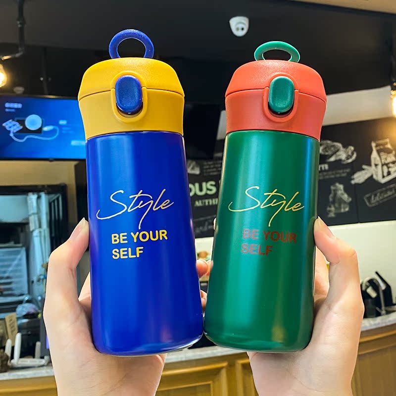 Japanese cute Sen high-faced value insulation cup ins wind girl heart student couple water cup bullet cover straight drink cup