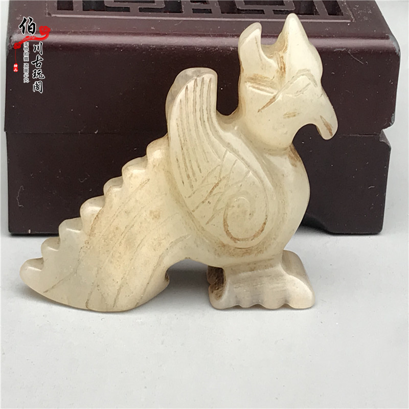 Collection antique jade high ancient jade Han Mingqing antique jade wall old jade pendant pendant ornaments phoenix bird pieces