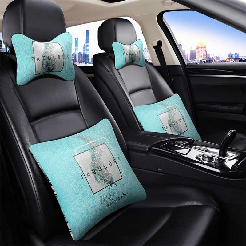 Car seat waist by waist pillow creative cute cartoon net red goddess office chair car with pillow car
