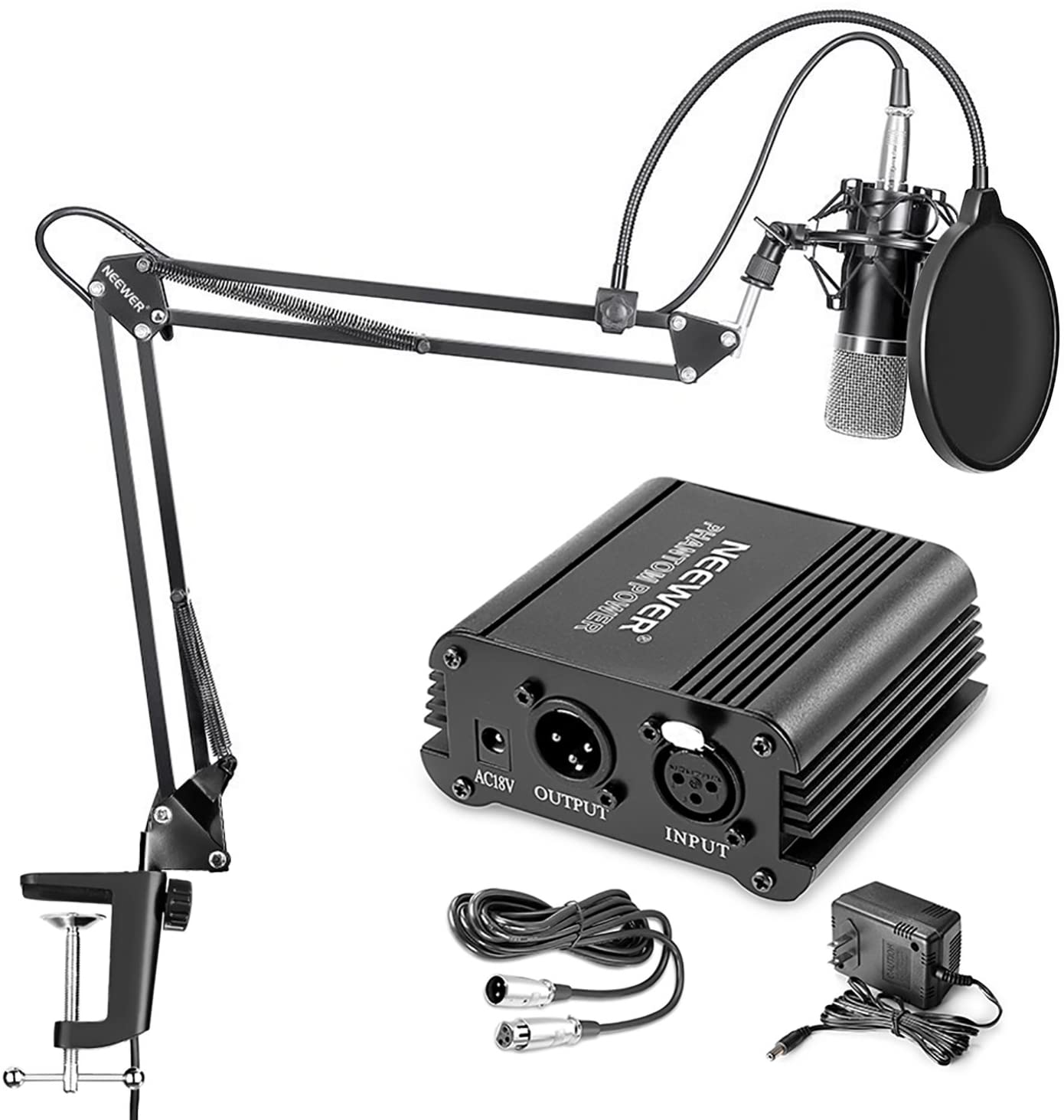 Neewer capacitive microphone NW-700 plus cantilever bracket NW-35
