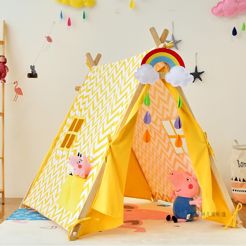 Childrens tent pure cotton indoor tent solid wood princess tent studio childrens photography prop tent