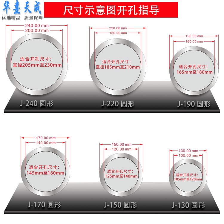 20CM embedded table cover 304 stainless steel trash can cover bar flip shake cover square round lid