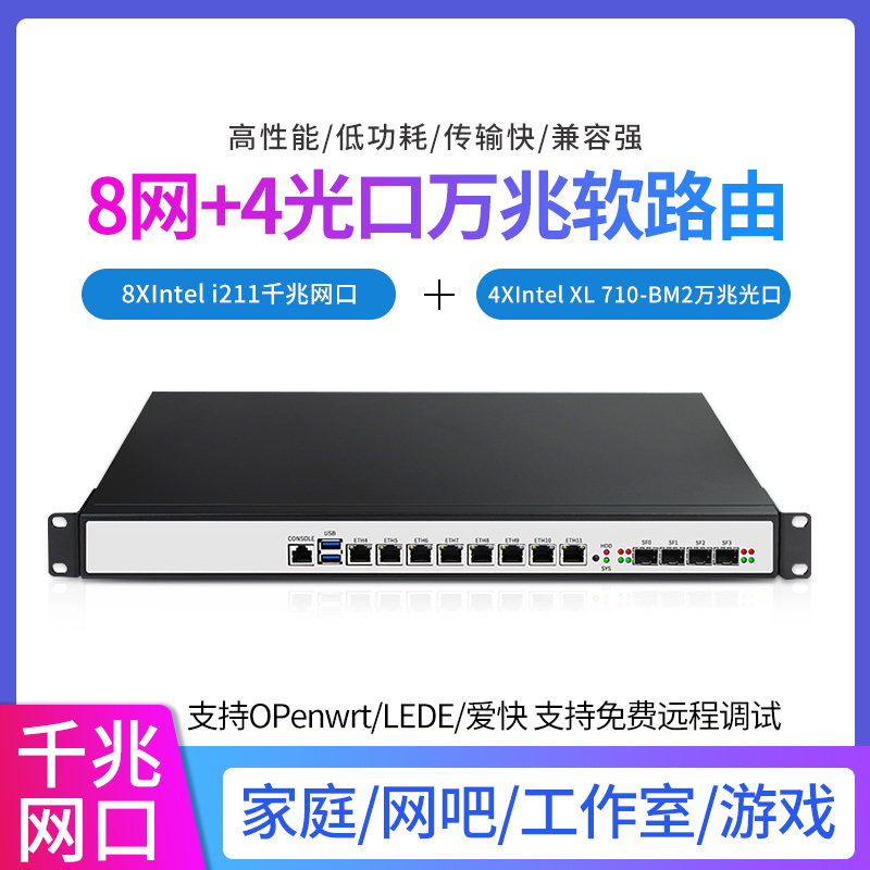 The C236 multi-network Gigabit H110 redundant power supply to the strong E3CPU7 8 9 generation 2U love fast soft routing machine vision control machine can achieve SD-WAN