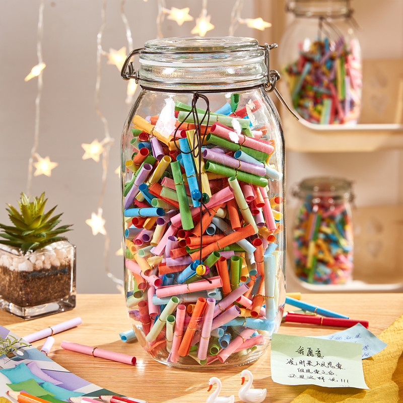 Wish a love letter color note paper mood statement apology creative birthday gift activities star bottle has paper