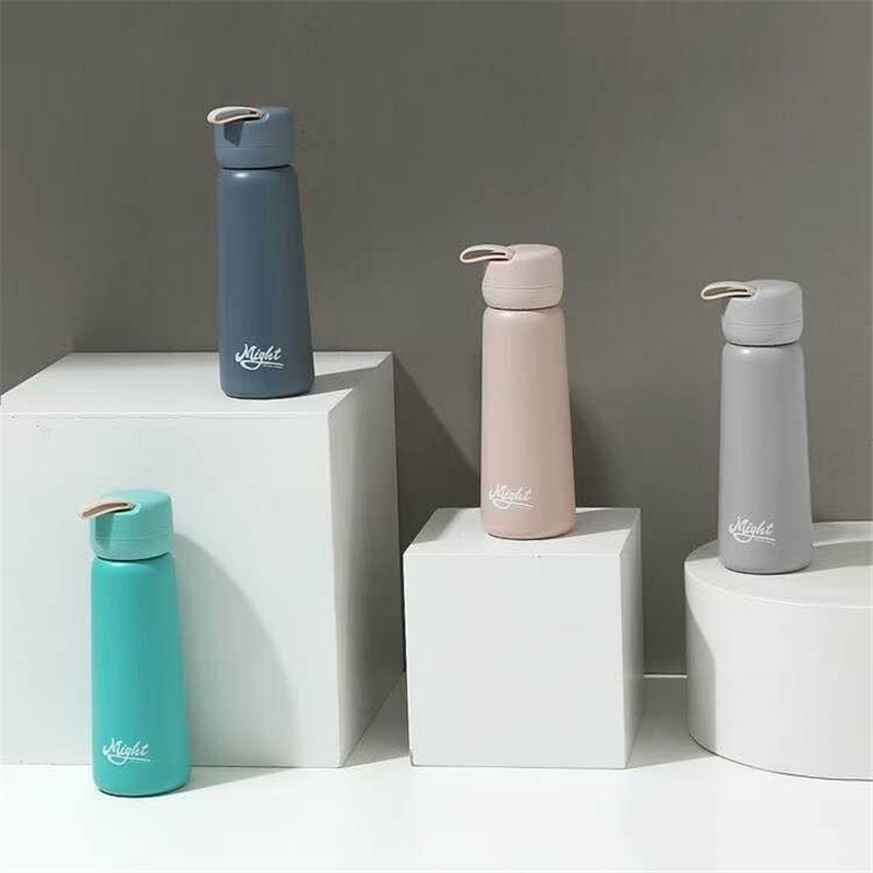 Simple travel insulation cup stainless steel portable student Korean cute straight cup fresh small fresh