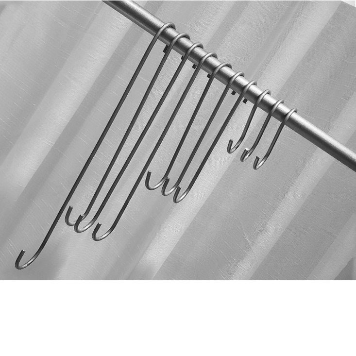 Clothing store dedicated wall hook long hook S hook hook silver round s hook bag hanger display shelves