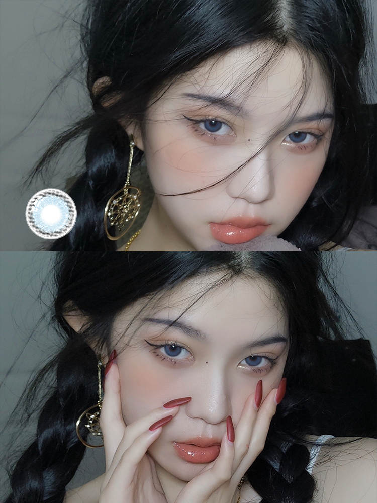 Yu Shuxin the same beauty gentle wind half a year throw size diameter band degree color contact lenses female season throw TN