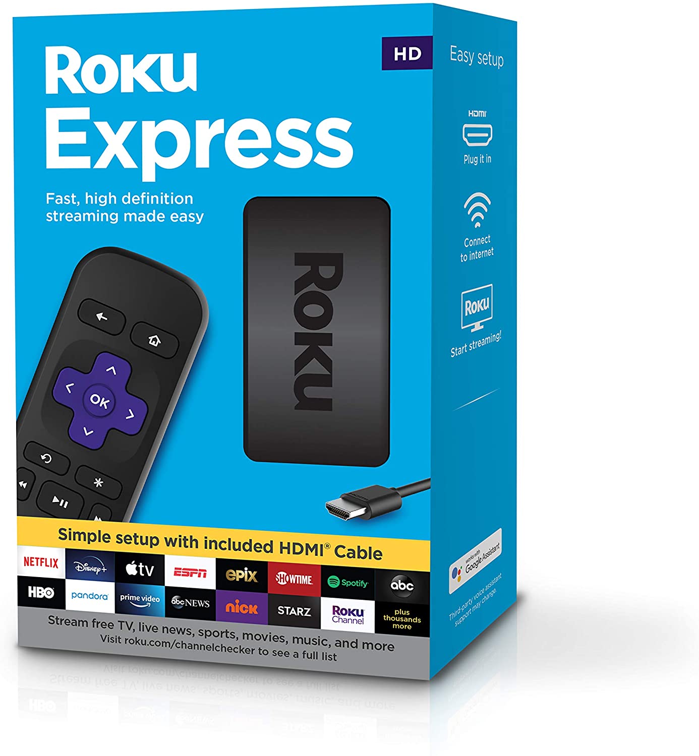 Player Roku Express HD Streaming Media Player with High Sp
