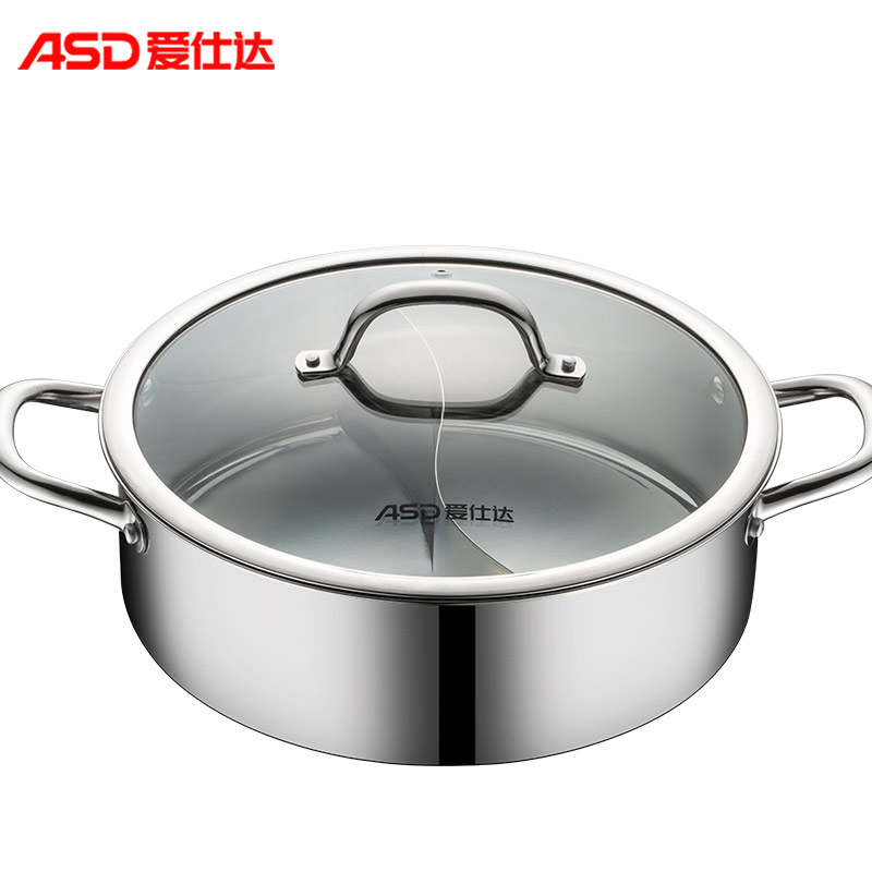 Pot hot pot household 304 stainless steel high-capacity hot pot pot all-in-one gas induction cooker general