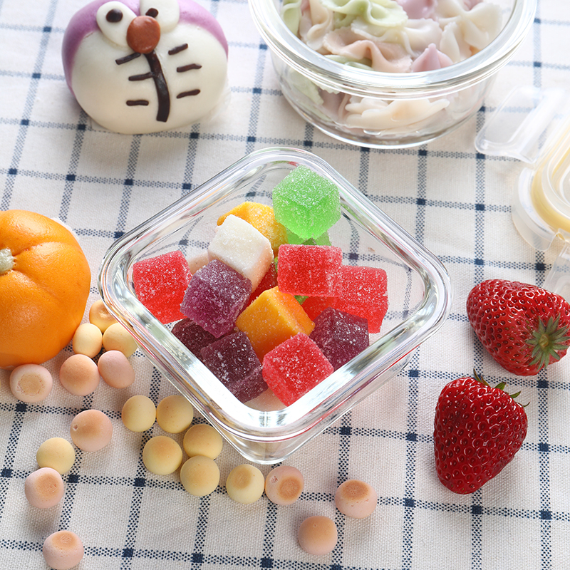 Office workers heat-resistant glass lunch box microwave oven heating special fresh separation type insulation poop with cover bowl set