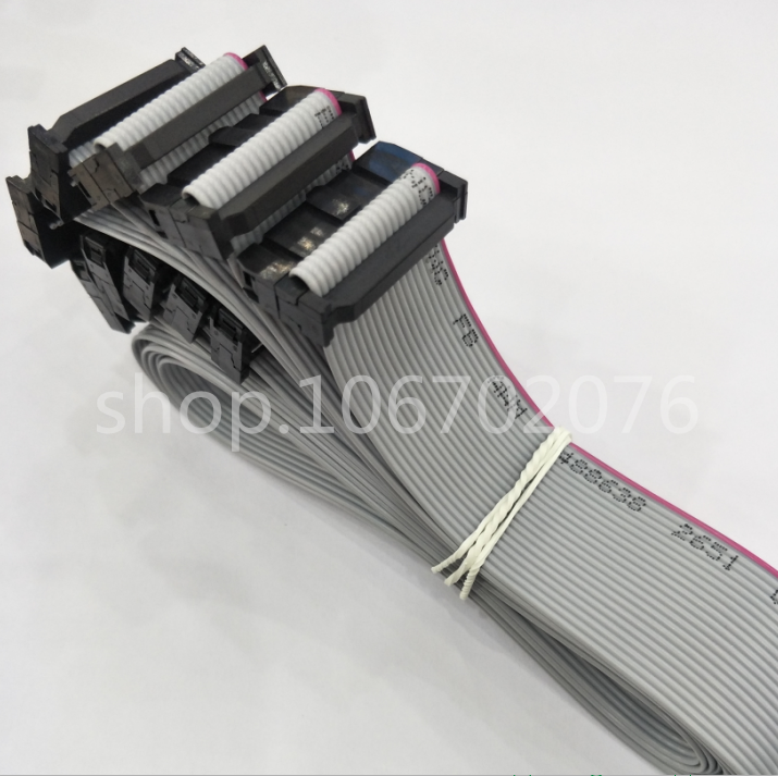 FC-26P double-header 26pin needle JTAG cable 2.54mm AVR download line IDC gray line