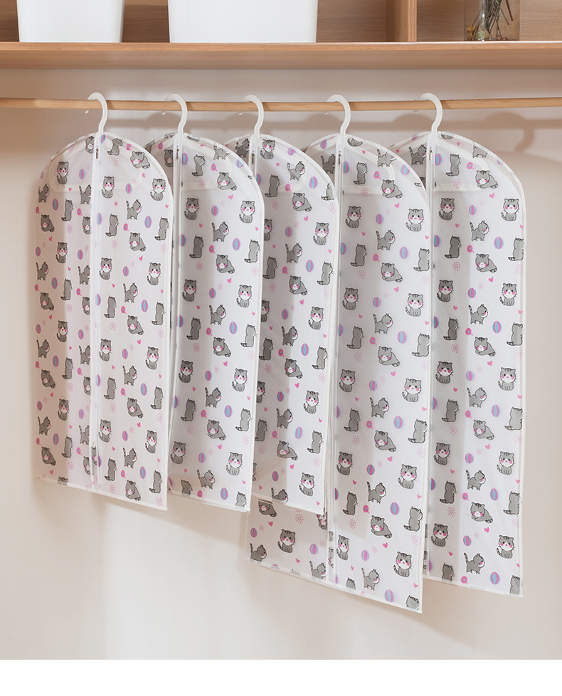 Clothing dust cover translucent household bag set coat down jacket clothing hanging bag hanging suit cover