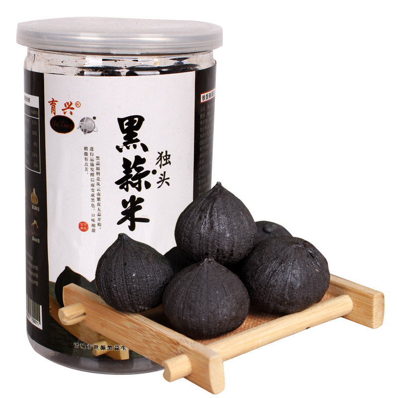 Iron rice bowl black garlic 120 days fermented single-headed black garlic black garlic Shandong speciality dry goods 500g