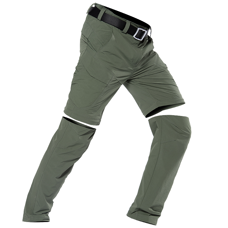 Executive outdoor quick-dry pants summer removable two-legged mens thin elastic fast dry hiking long pants