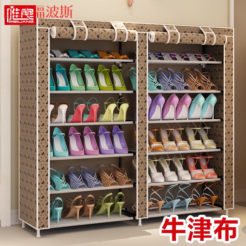 Oxford cloth simple shoe cabinet home bedroom high-capacity shoes storage artifacts multi-layer dust-proof shoe shelf economy