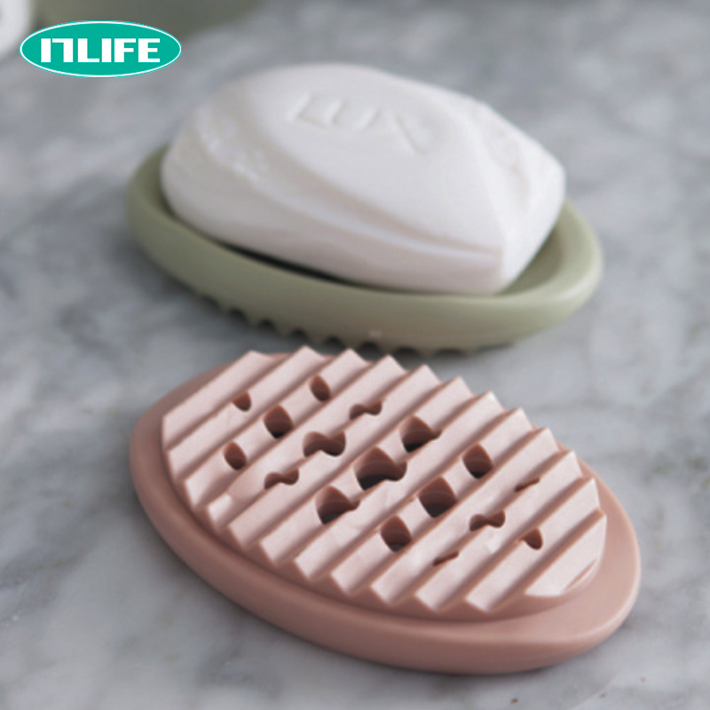 Laundry soap rack tray Nordic creative home soap box student dormitory bathroom drain silicone soap mat