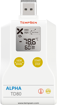 ALPHA TD80 ultra-low temperature temperature recorder built-in sensor USB interface automatically generates PDF reports