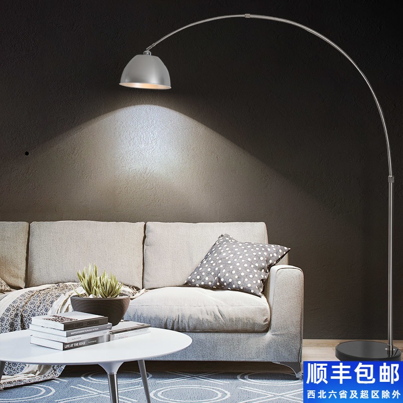 Floor lamp mahjong lamp sofa living room fishing lamp bedroom study head lamp restaurant LED Nordic network red minimalist modern simple vertical lamp Tmall elf voice voice control smart light