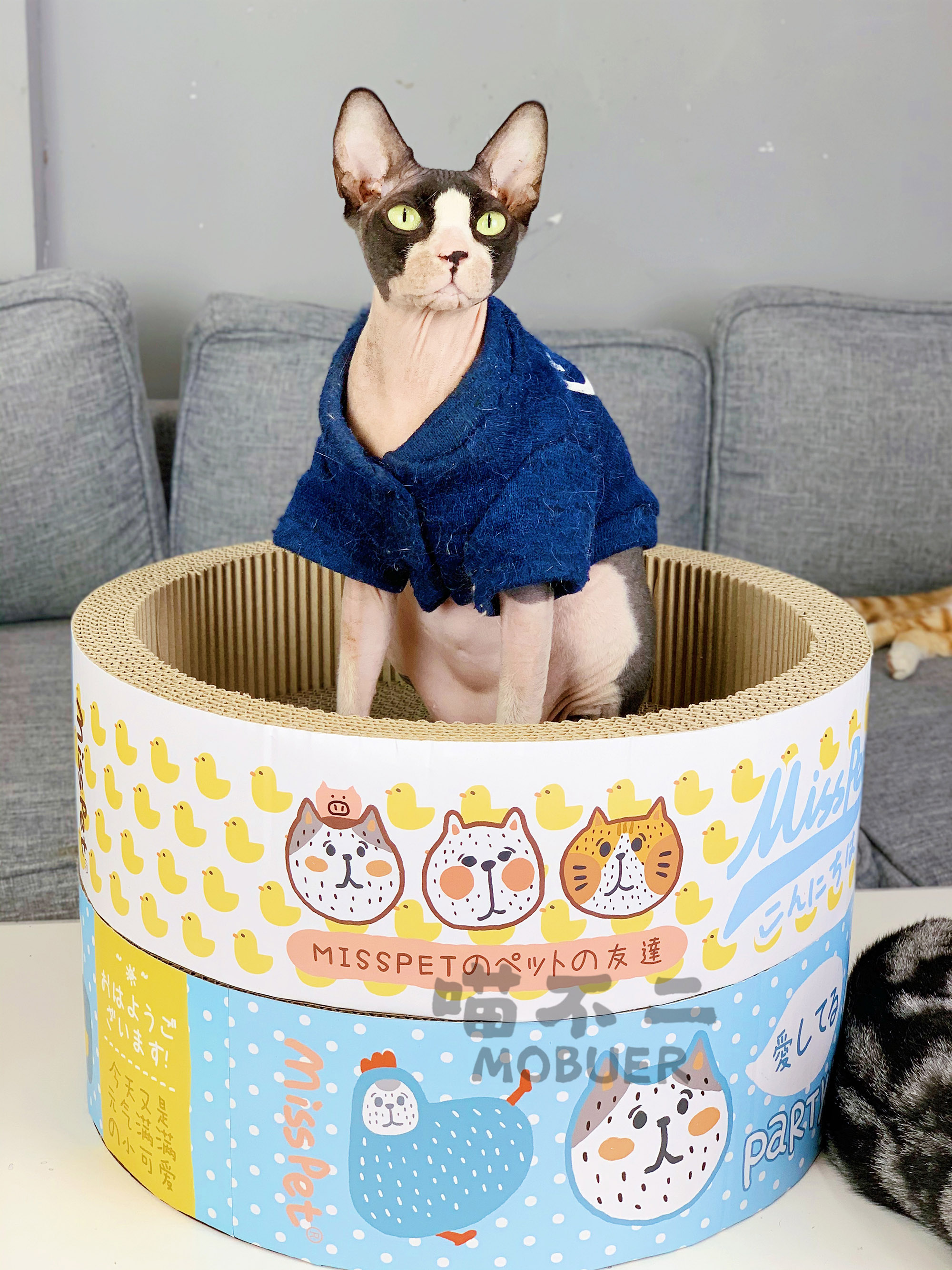 No less duck round nest cat grasp board cat supplies large cat toys wear corrugated paper grinder