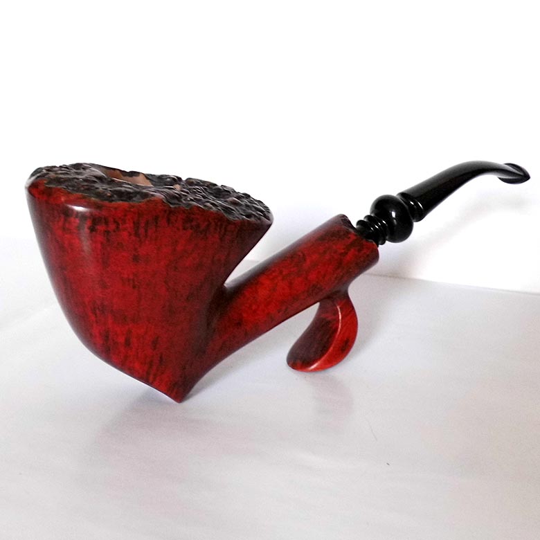 Pure hand-made heather wood creative pipe 3MM filter corner handle pipe with yakli nozzle bite mouth black handle
