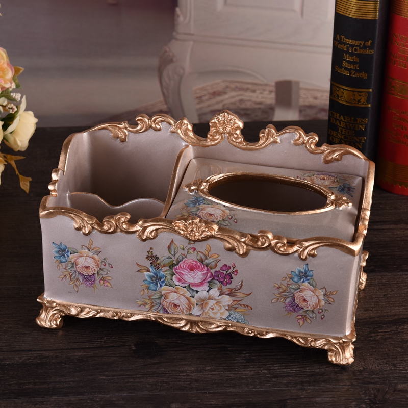 Creative European-style home multi-function tissue box tray napkin box toilet remote control box