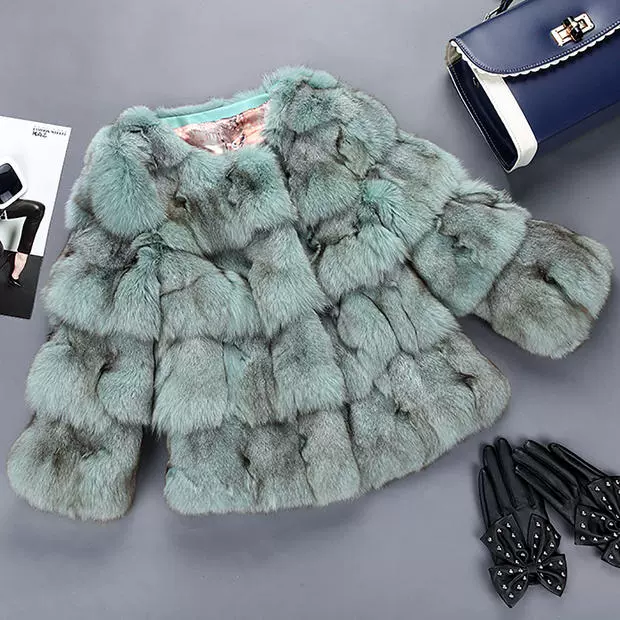 Hained 2014 áo lông mới, lông đầu cáo, nữ ngắn, lông cáo, bán giải phóng mặt bằng - Faux Fur