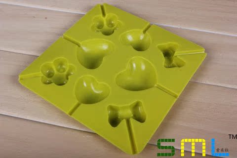 Tự làm sô cô la kẹo mút khuôn silicone âm thanh nổi phim hoạt hình tình yêu cung kẹo mút nướng khuôn khuôn làm nến