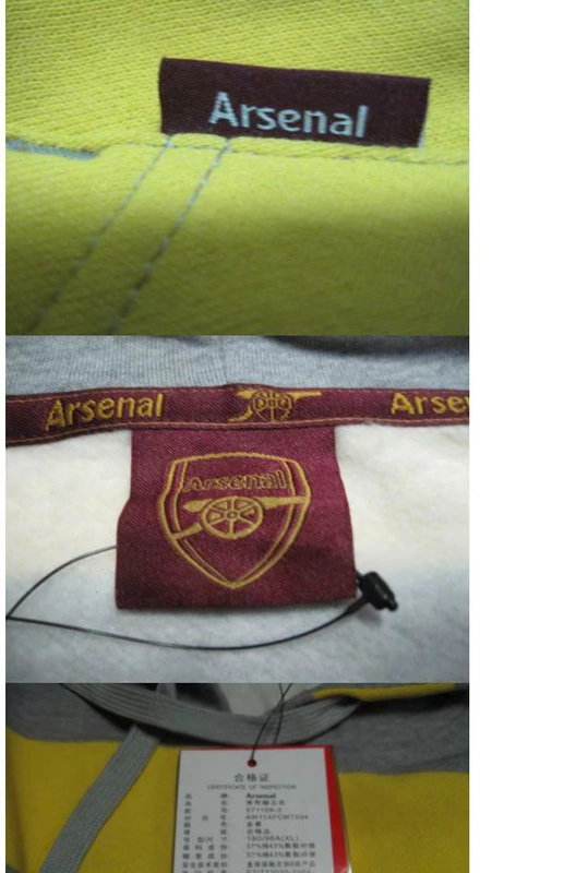 Arsenal đích thực mùa thu và mùa đông nam trùm đầu chải áo len kangaroo túi thể thao trùm đầu đặc biệt khuyến mãi