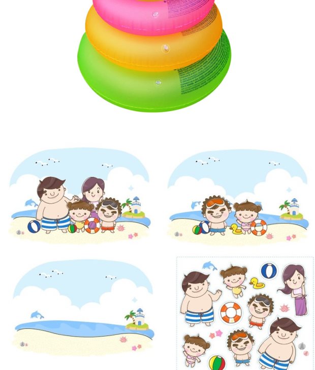 Đặc biệt cung cấp ánh sáng bơm hơi Chạng vạng người lớn bơi vòng trẻ em bơi vòng tròn chuyên nghiệp thiết bị bơi phao cứu sinh - Cao su nổi phao tập bơi cho bé