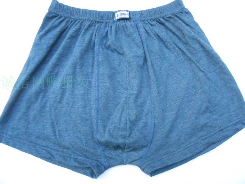 Quần đùi boxer nam và trung niên, ông già, bông, ông già, quần to, cotton, béo, đồ lót bốn góc, quần short quần lót lọt khe nam 