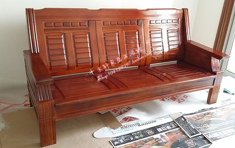 Chong 5 kim cương dứa đặc biệt lưới gỗ rắn sofa gỗ sofa gỗ sofa ba gỗ sofa văn phòng - Ghế sô pha sofa giường gỗ