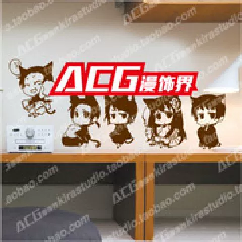 Magical Girl Deer Eye Round Anime Pain Wall Sticker Tường Sticker Ngoại vi Sticker Cartoon Phòng ngủ Pain Car Sticker